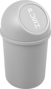 Push-Abfallbehälter, 6 L, lichtgrau