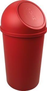 Push-Abfallbehälter, 25 L, rot