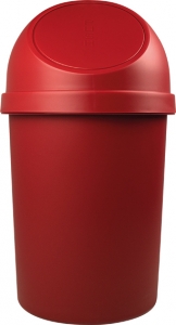 Push-Abfallbehälter, 45 L, rot