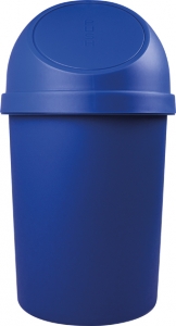 Push-Abfallbehälter, 45 L, blau