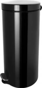 Silberionen-Tretabfallbehälter, 30 L, schwarz