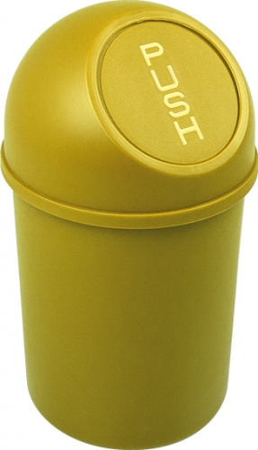 Push-Abfallbehälter, 6 L, gelb