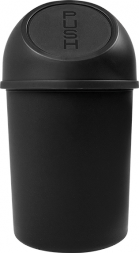 Push-Abfallbehälter, 6 L, schwarz