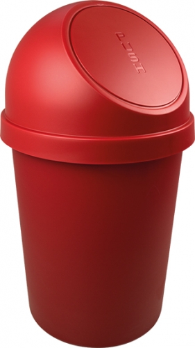 Push-Abfallbehälter, 45 L, rot