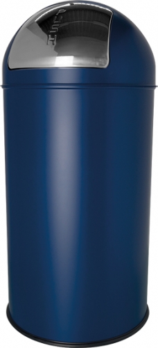 Push-Abfallbehälter, 50 L, blau