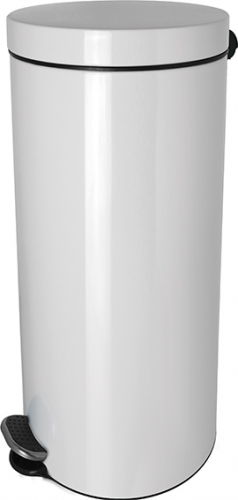 Silberionen-Tretabfallbehälter, 30 L, weiß