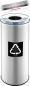 safety waste bin with flame-retardant top, 45 l, stainless steel