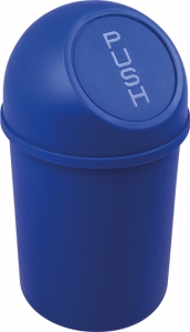 push waste bin, 6 l, blue
