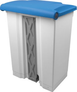 step waste separator, 70 l, blue