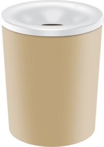 safety waste bin, 13 l, beige, with aluminium insert and flame-retardant top