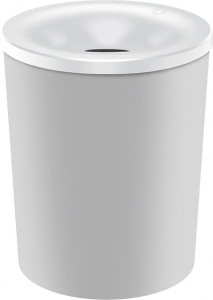 safety waste bin, 13 l, silver, with aluminium insert and flame-retardant top
