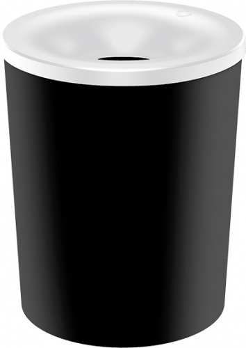 safety waste bin, 13 l, black, with aluminium insert and flame-retardant top