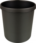 safety waste bin, 18 l, black, with aluminium insert